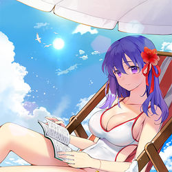 This is a pixiv picture whose title is サクラ水着! FGO合同地に参加しました!.