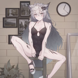 This is a pixiv picture whose title is 明日方舟 拉普兰德.