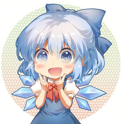 This is a pixiv picture whose title is 东方Project-琪露诺.