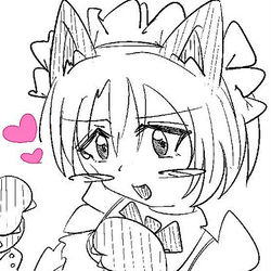 This is a pixiv picture whose title is ネコ耳メイド.