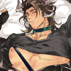 This is a pixiv picture whose title is 奶子牛.