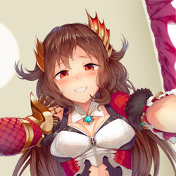 This is a pixiv picture whose title is ガルミーユに押し倒される.