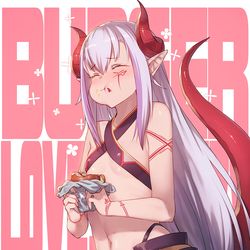 This is a pixiv picture whose title is BURGER LOVE!!!.