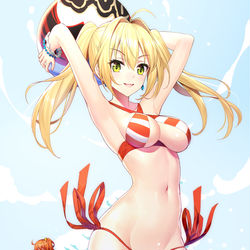 This is a pixiv picture whose title is 海だー！.