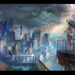 This is a pixiv picture whose title is 「あの光の中に、行ってみたかった」【メイキングあり】.