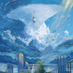 This is a pixiv picture whose title is 天気の子.