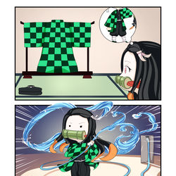 This is a pixiv picture whose title is 禰豆子.