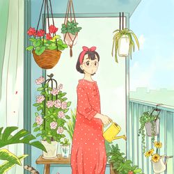This is a pixiv picture whose title is ベランダガーデニング.
