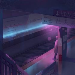 This is a pixiv picture whose title is 夜晚的余光2.