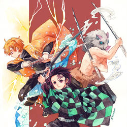 This is a pixiv picture whose title is キメツログ1.