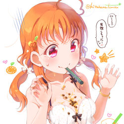 This is a pixiv picture whose title is 千歌ちゃんタピオカチャレンジ🍊💕(失敗).