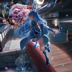 This is a pixiv picture whose title is 寒桜.