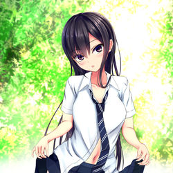 This is a pixiv picture whose title is 濡れ脱ぎ.