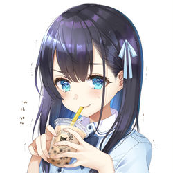 This is a pixiv picture whose title is タピオカチャレンジ.
