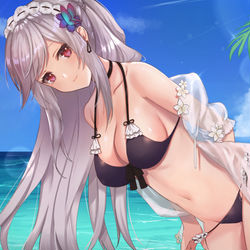 This is a pixiv picture whose title is 水着ダンケルクさん.