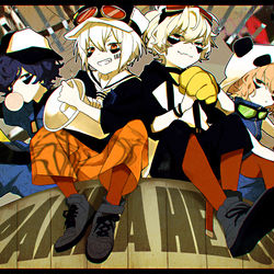 This is a pixiv picture whose title is パンダヒーロー／luz×nqrse×そらる×まふまふ.