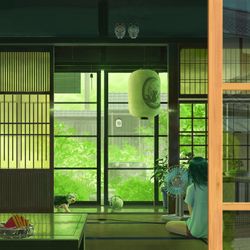 This is a pixiv picture whose title is 涼み時間-和-.