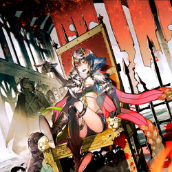 This is a pixiv picture whose title is 蜘蛛ですが、なにか？10巻表紙絵.