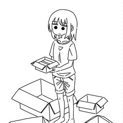 This is a pixiv picture whose title is 箱.