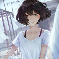 This is a pixiv picture whose title is 洗濯日和.