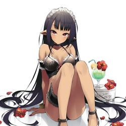 This is a pixiv picture whose title is 水着メイド.