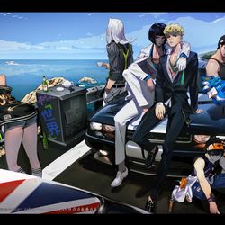 This is a pixiv picture whose title is jojo拍摄结束出游.