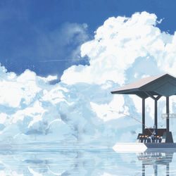 This is a pixiv picture whose title is 海.