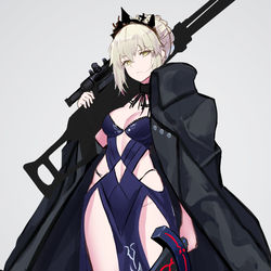 This is a pixiv picture whose title is 狙撃手になったセイバーオルタさん.