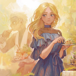 This is a pixiv picture whose title is 【PFLS】花の祭に黄金ふたつ.