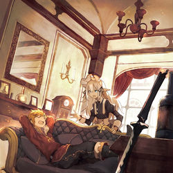 This is a pixiv picture whose title is 【仕事絵】前世は剣帝。今生クズ王子.