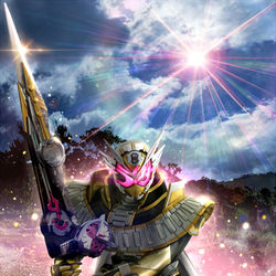 This is a pixiv picture whose title is 仮面ライダージオウ　オーマフォーム.