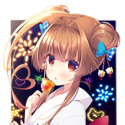 This is a pixiv picture whose title is 球磨「……クマ？」.
