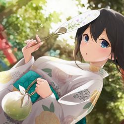 This is a pixiv picture whose title is 日本の夏、文香の夏….