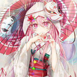This is a pixiv picture whose title is 狐(こころ)の嫁入り.