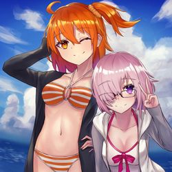 This is a pixiv picture whose title is ぐだマシュ.