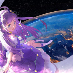 This is a pixiv picture whose title is 地球見.