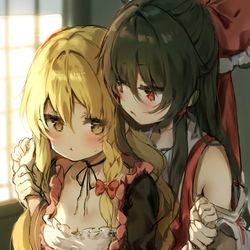This is a pixiv picture whose title is レイマリ.