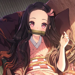 This is a pixiv picture whose title is Nezuko.