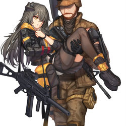 This is a pixiv picture whose title is UMP45 MOD3 & DIVISION Agent.