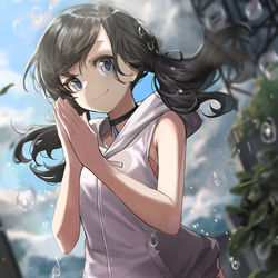 This is a pixiv picture whose title is 100％の晴れ女.