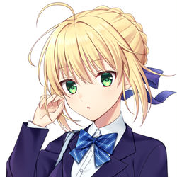 This is a pixiv picture whose title is 制服セイバー.