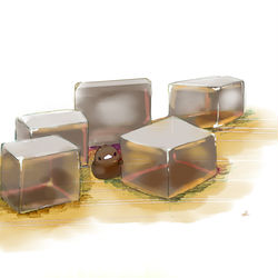 This is a pixiv picture whose title is くずもちと黒蜜.