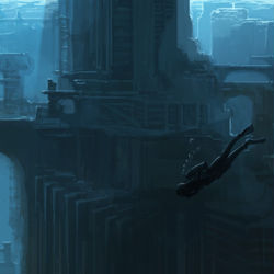 This is a pixiv picture whose title is 海底都市.