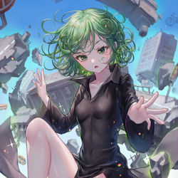 This is a pixiv picture whose title is 戦慄のタツマキ.