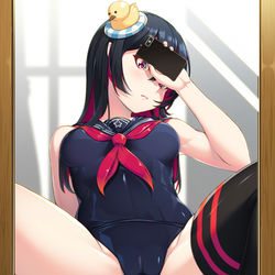 This is a pixiv picture whose title is 水着レンちゃん.