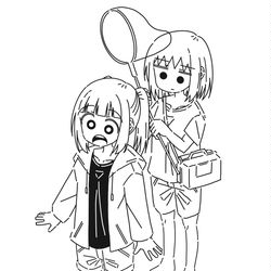 This is a pixiv picture whose title is 虫取り.