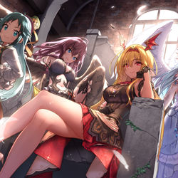 This is a pixiv picture whose title is お嬢様withD3＆南条ちゃん.