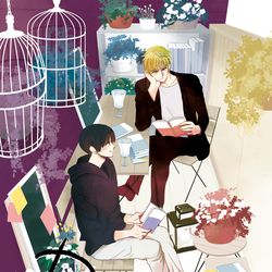 This is a pixiv picture whose title is 【腐/島国】ルームシェア web再録.