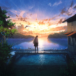 This is a pixiv picture whose title is オハヨウ？.