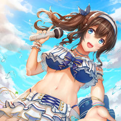 This is a pixiv picture whose title is 潮風のふみふみ.